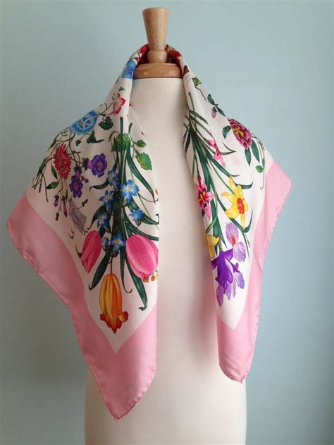 gucci scarf floral print|gucci floral scarf vintage.